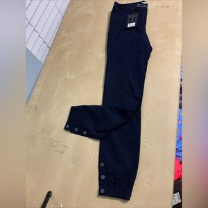 Anatomie embossed faye ladies small navy dot stretch travel pants new